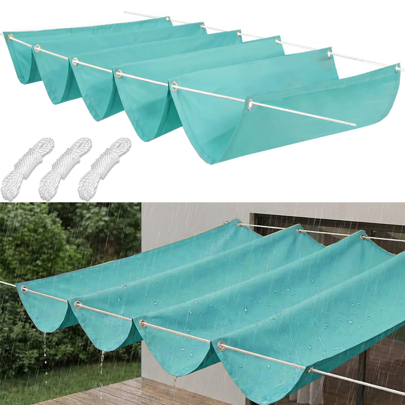 Voile d'ombrage anti-UV et indéchirable rétractable pour terrasse