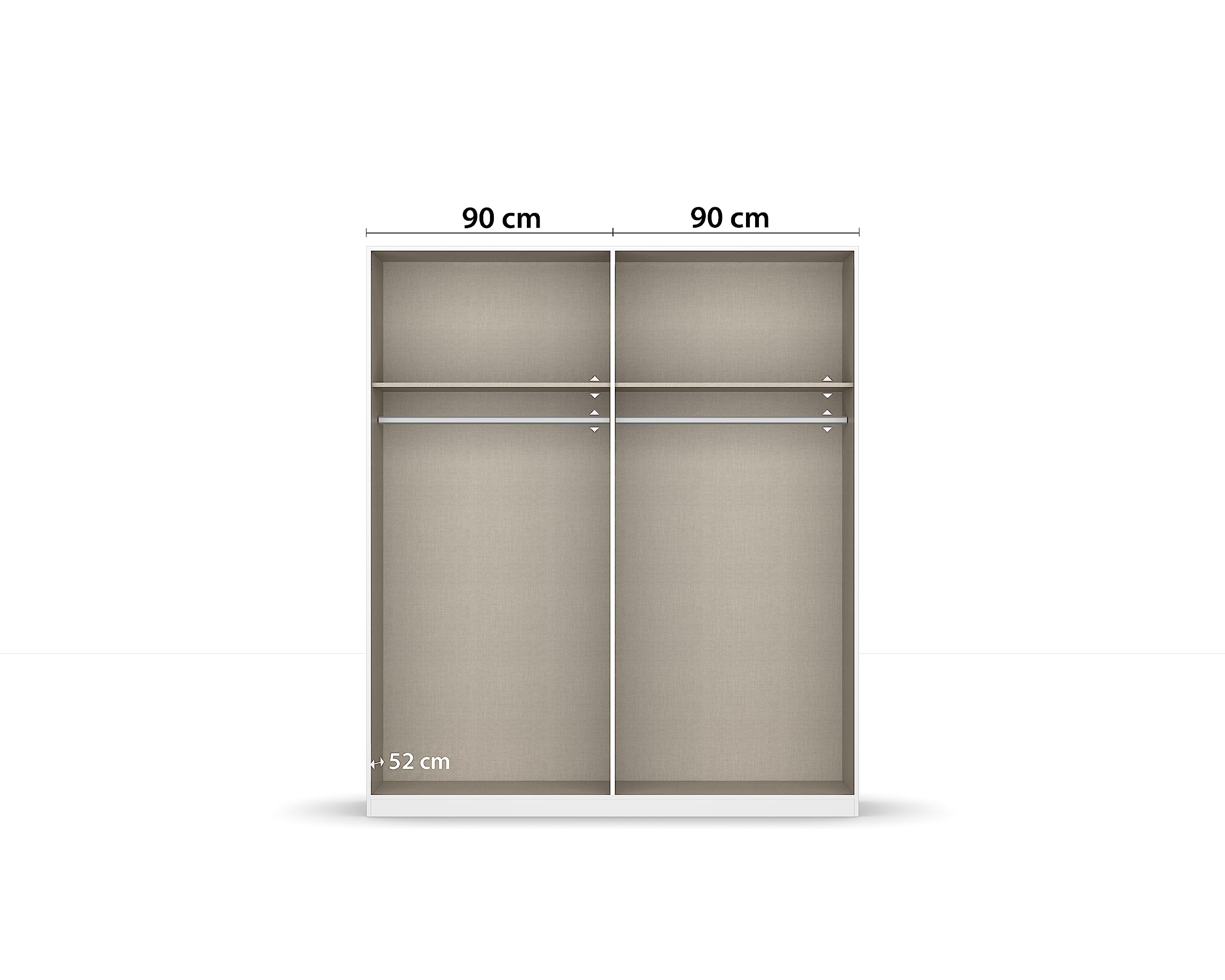 Rauch Möbel Chambre à Coucher Florence, chêne Artisan, composée de lit avec Surface de Couchage de 160 x 200 cm, avec 2 Tables de Chevet et Armoire à Portes battantes (l x H x P) : 181 x 210 x 54 cm