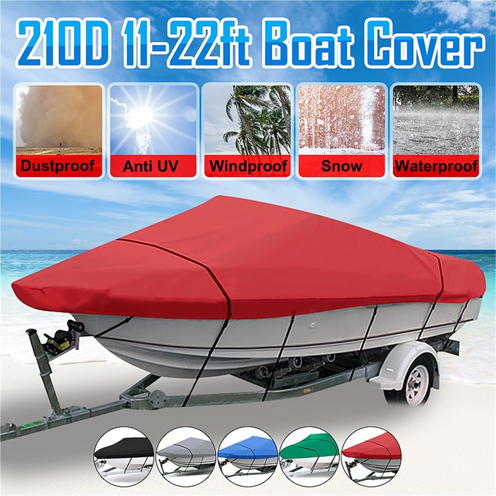 Funda para Kayak Cubierta for Barco 210D Anti-UV Impermeable