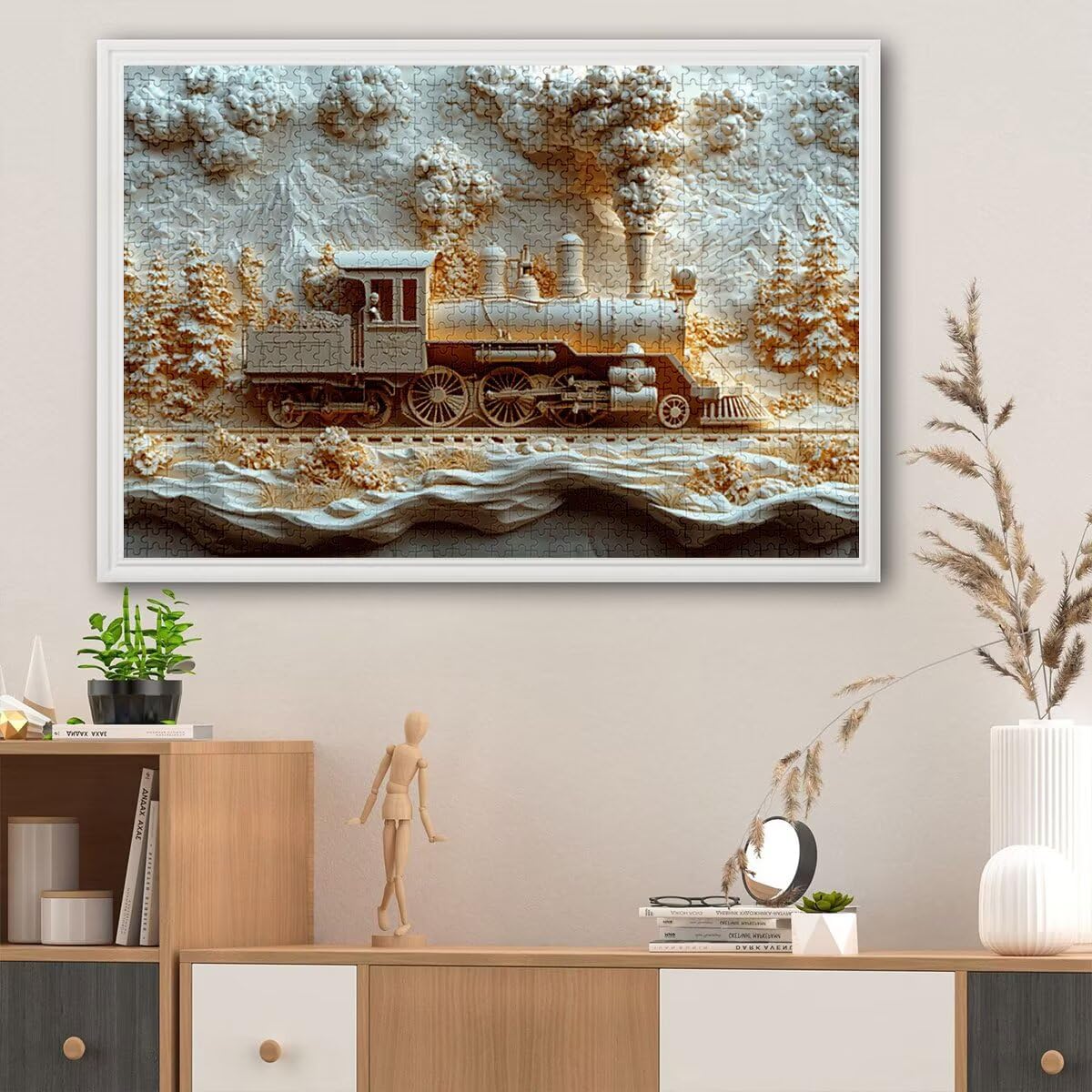 B-92 puzzle 4000 elementów, abstrakcyjne puzzle, 4000 elementów, drewniane puzzle dla dorosłych, trudna łamigłówka, gra logiczna dla całej rodziny, drewniane puzzle, dekoracja salonu, prezenty, B-92