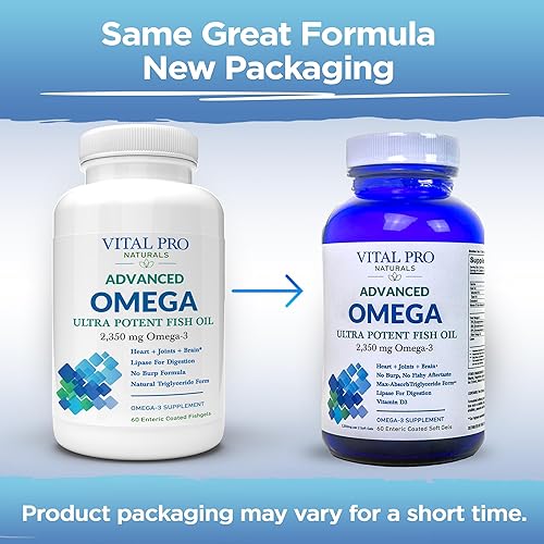 Miniatura 3 de Vital Pro Naturals - Aceite de pescado noruego avanzado Omega ultra potente capturado en la naturaleza con 2350 mg de ácidos grasos Omega 3 de alta