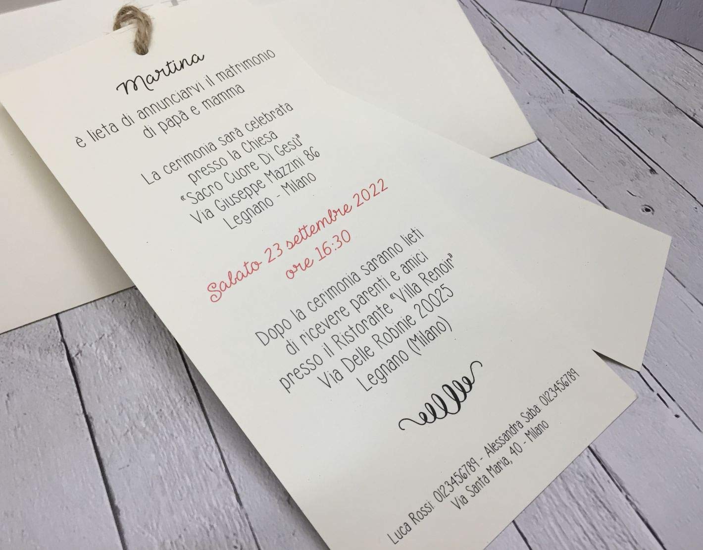 Set partecipazioni Nozze Personalizzate inviti Matrimonio Mamma e papà Si sposano BUONANNO cod. MP01 (90)