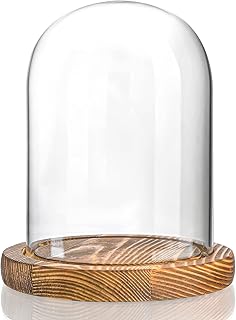 27 Glass Dome Christmas Decor Ideas for Magical Displays 40 ZEERSHEE 5.5“ x 3.9“ Glass Display Dome Cloche with Wooden Base for Home...