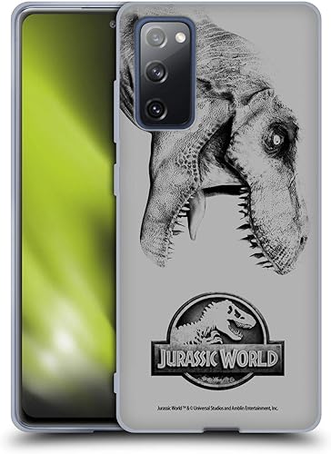 Head Case Designs Jurassic World Fallen Kingdom - Funda de gel suave con logotipo de T-Rex compatible con Samsung Galaxy S20 FE 5G