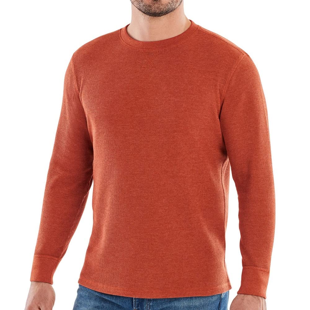 Member's Mark Waffle Thermal Crew (XXL, Harvest Red Heather)