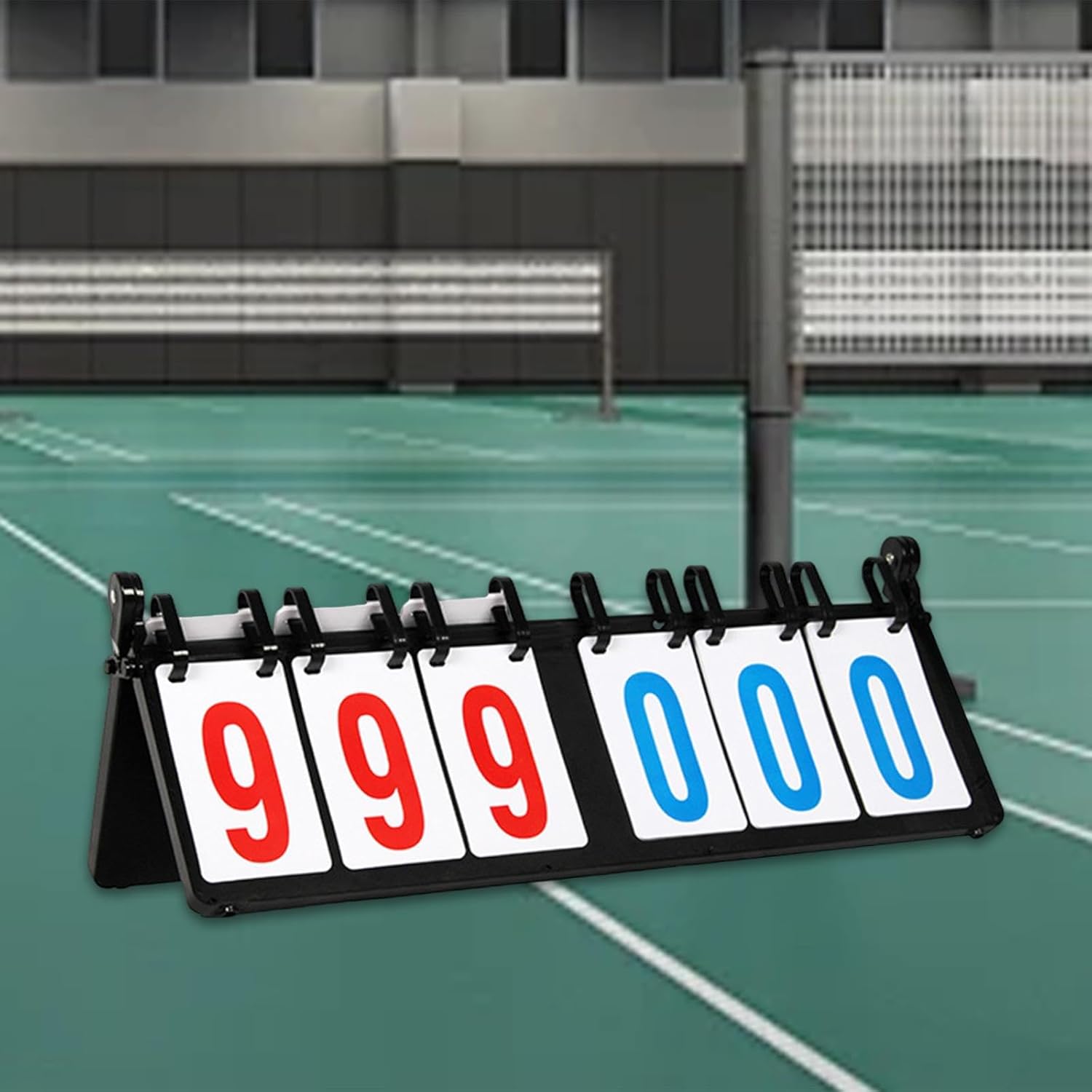 Flip Scoreboard 6 Digit Tabletop Score Flipper for Baseball Tennis Badminton