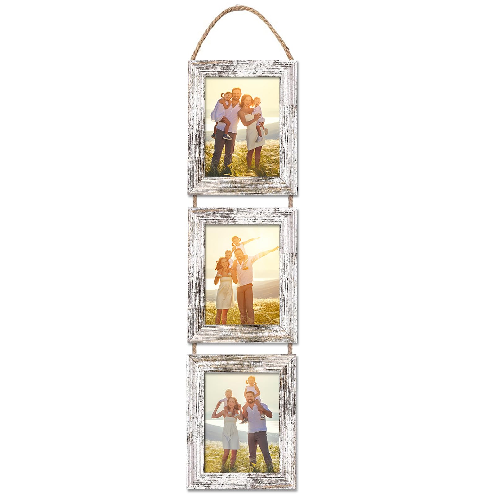 VMUZEDER 3-Opening 5x7 Wall Hanging Collage Frame