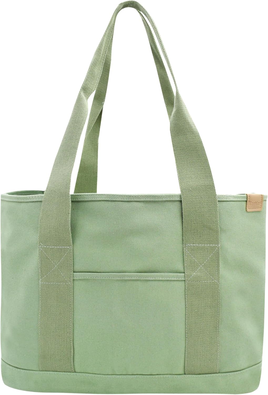 TeeYee 16oz Canvas Tote Bag Casual Multi pockets Handbags Large Capacity Shopping Shoulder Bag with Pocket Bags Work Purses | Shopper bag, Zipper pockets, Unsex design, Organized slots