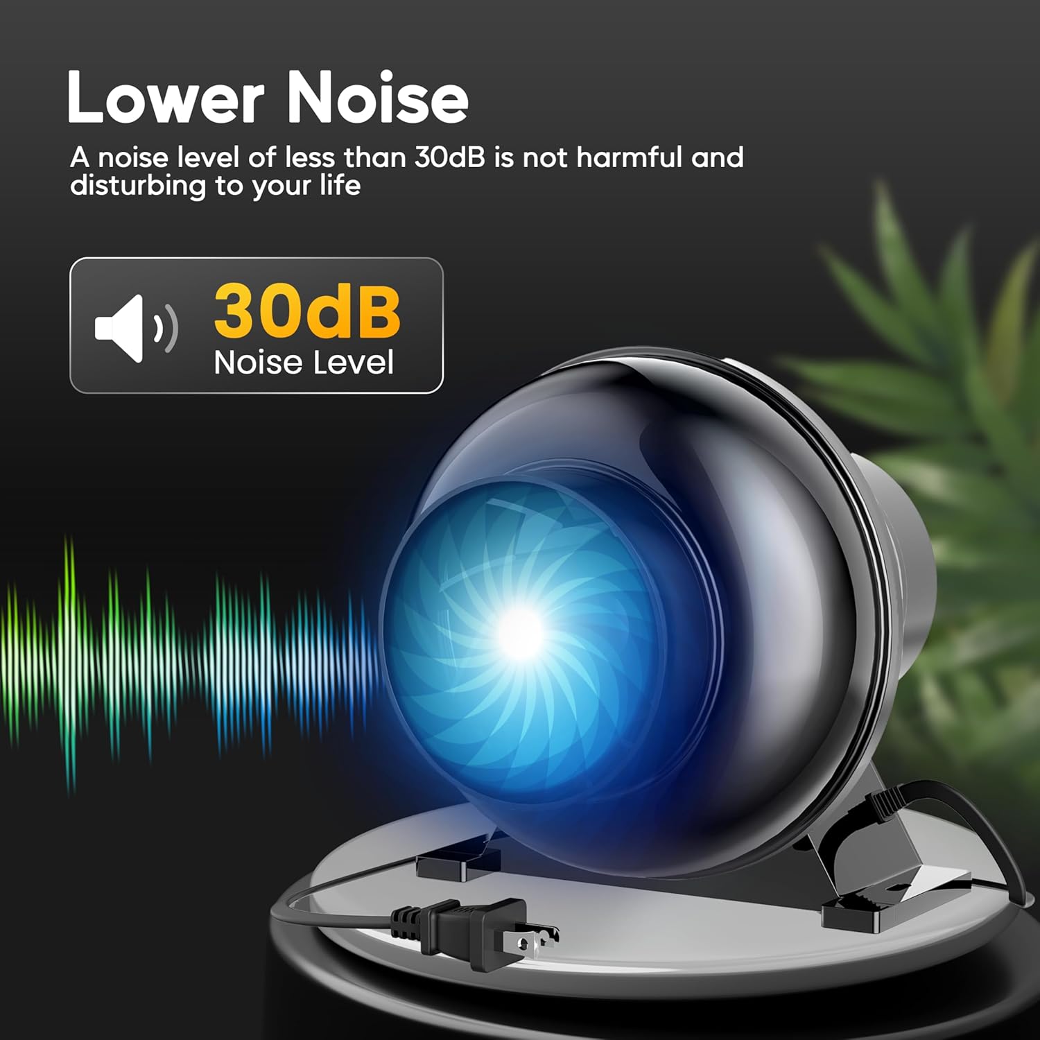 Simple Deluxe 4 Inch 195 CFM Ventilation System Fan, 8 FT Flex Air Aluminum Foil Ducting with 2 Clamps for HVAC Heating Cooling 4" Inline Fan+Silver Ducting image 6 of 7 B0FH4XD9VV