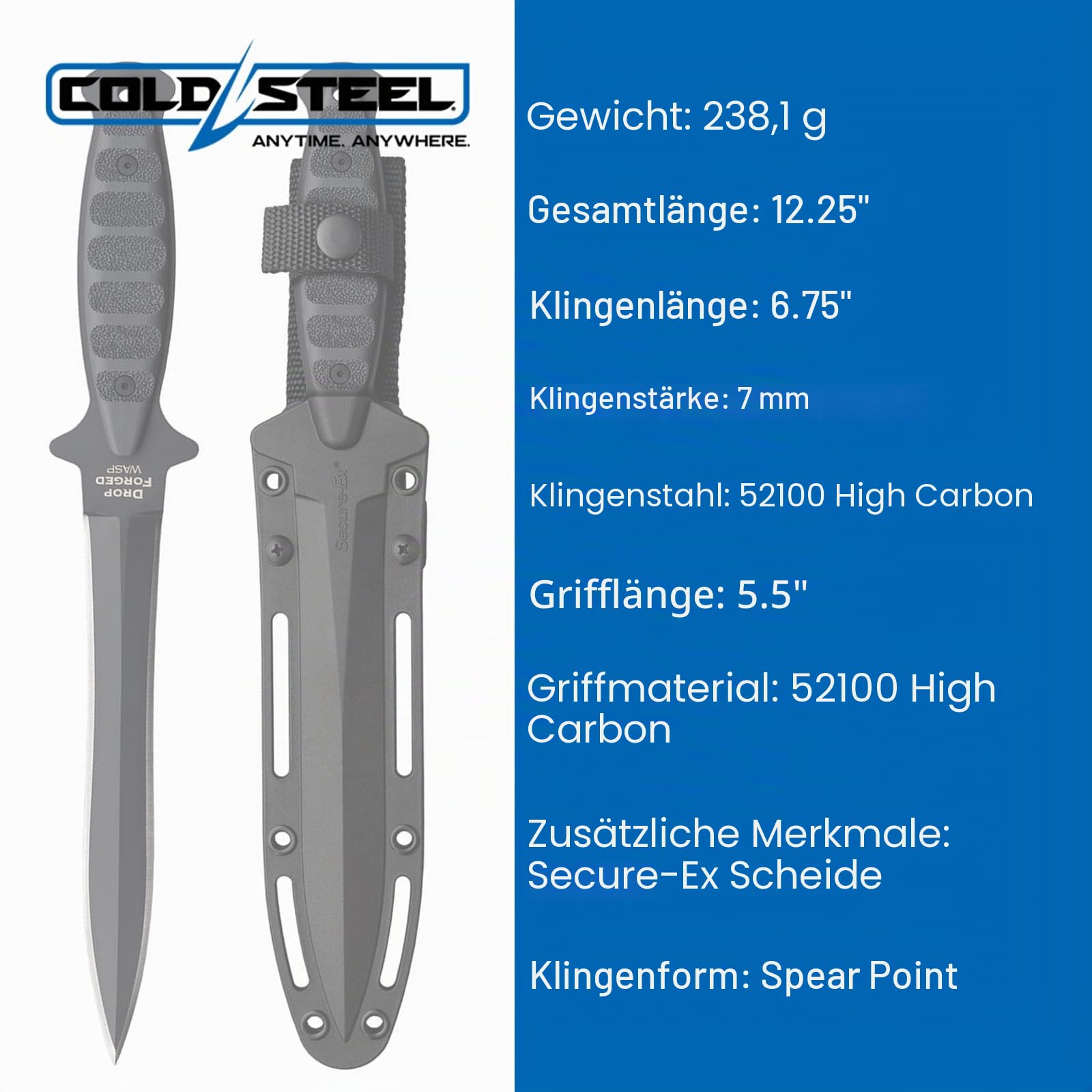 Cold Steel Drop Forged Wasp, 172mm