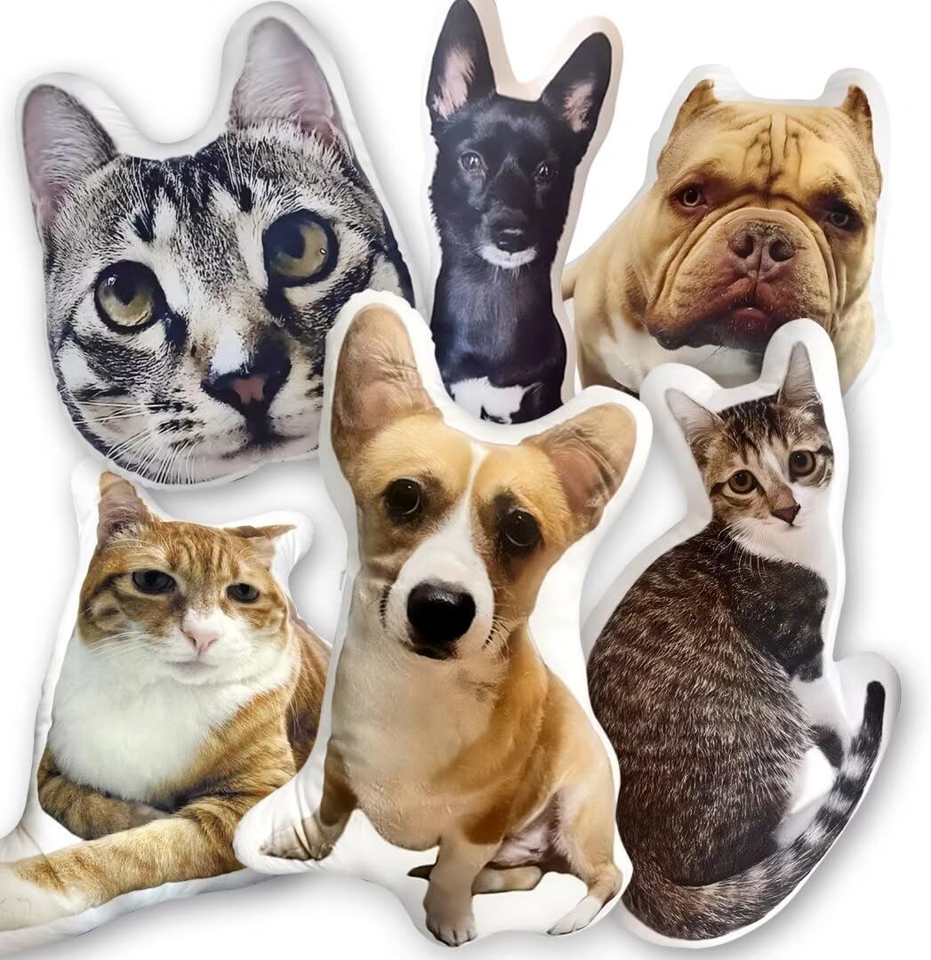 Custom Photo Pillow Gifts, Personalized Pet Pillow, Custom Stuffed Animals of Your Pet, Personalized Dog Gifts