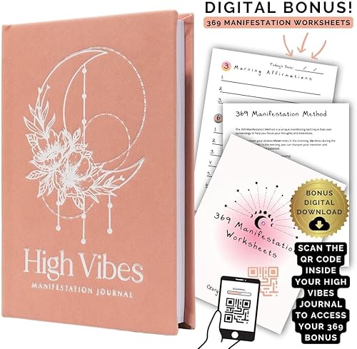 Miniatura 7 de Diario de manifestación planificador de manifestación de 12 semanas con rastreador de vibración, planificador espiritual de 5 x 55, diario de