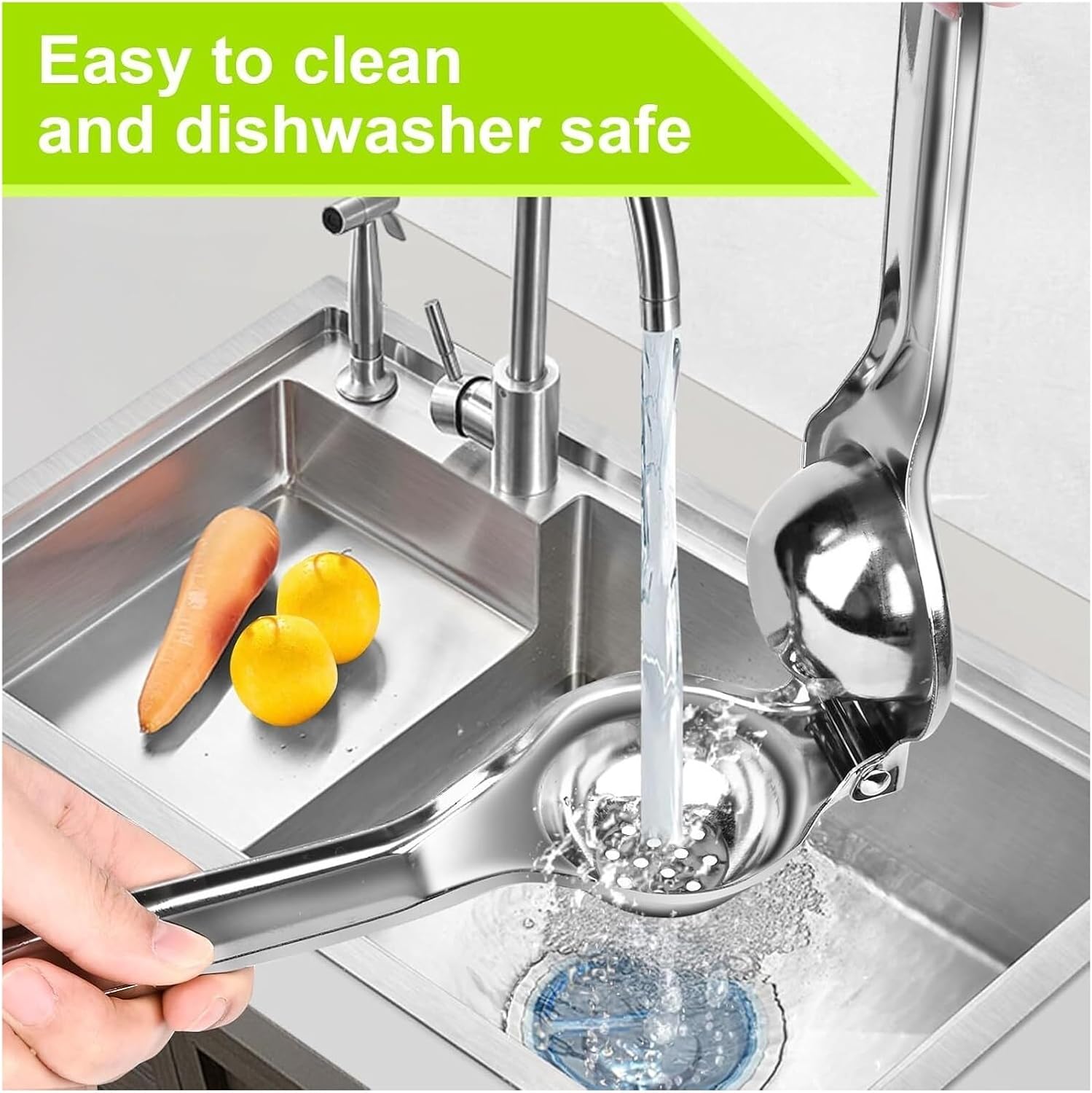 Manual Juicer Hand Press Stainless Steel Lemon Squeezer Manual Clip Processor Household Orange Citrus Juicers Fruit Pressing Kitchen Accessories(1pcs)