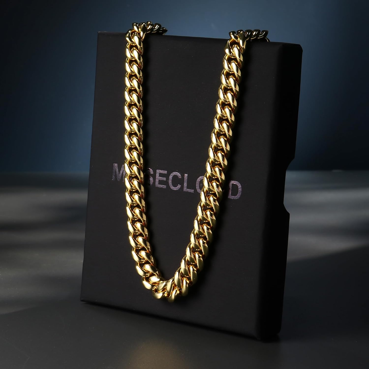 Gold Cuban Link Chain for Men Mens Stainless Steel Miami Curb Chains Necklace 5/8mm Thick Real Gold/Silver/Black Plated Diamond Cut Non-Tarnish Jewelry Trendy Christmas Gifts 18-26 Inch - Image 7