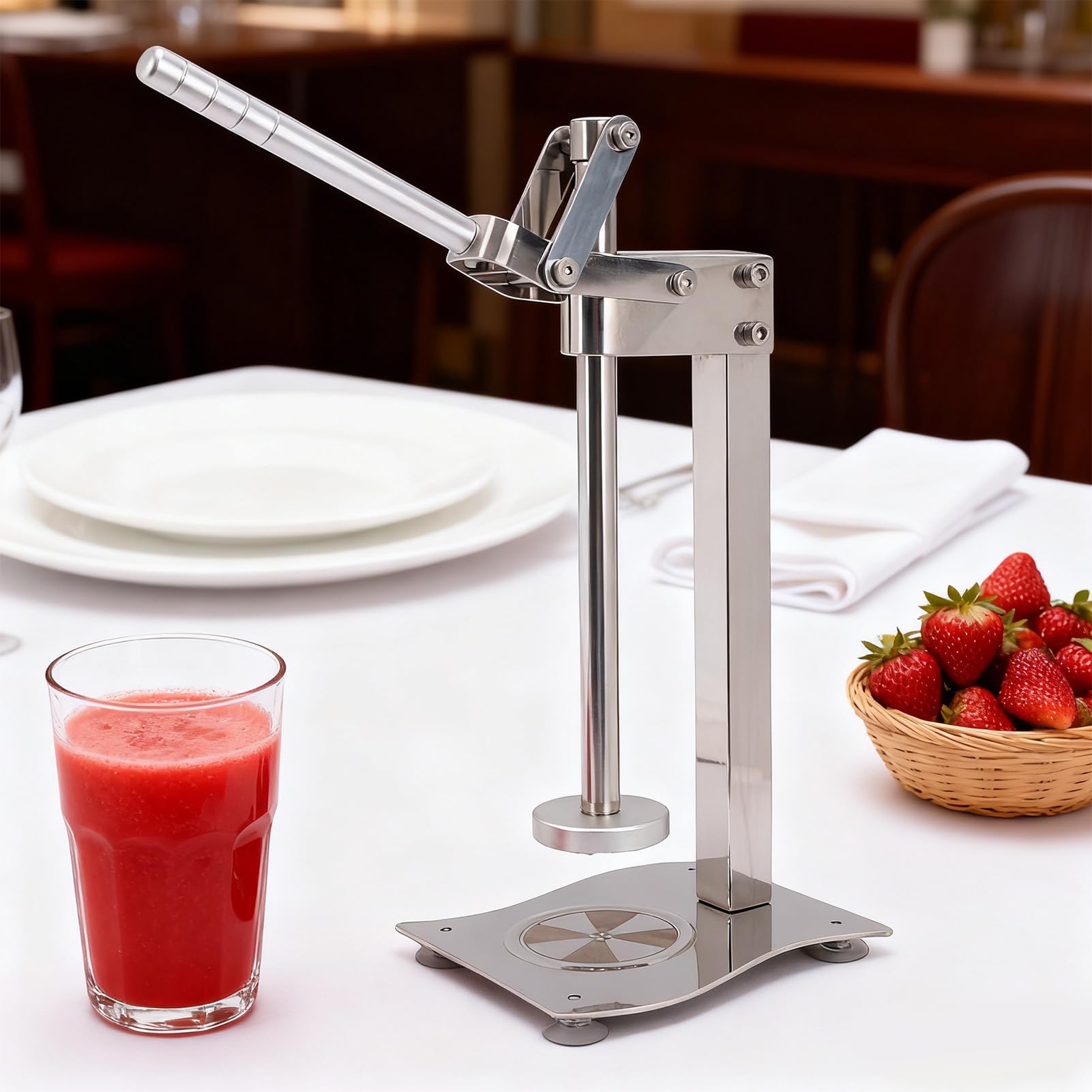 Exprimidor Manual, Prensa de Cítricos de Acero Inoxidable Resistente, Extracción sin Esfuerzo para Naranjas y Limones, Perfecto para Uso Doméstico y en Bares