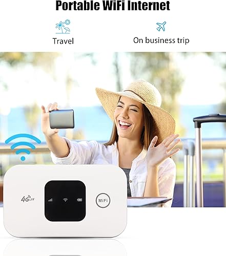 Miniatura 3 de Enrutador de red 4G, punto de acceso WiFi portátil con ranura para tarjeta SIM, router 4G de bolsillo de 150 Mbps para oficina al aire libre,