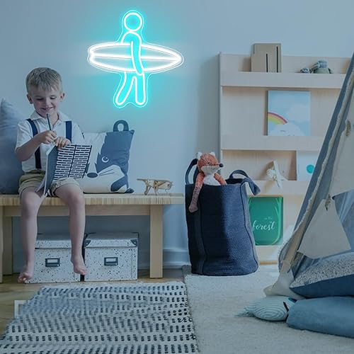 Miniatura 6 de Letrero de neón para decoración del hogar, tabla de surf para decoración de pared, letrero LED de surf, decoración de sala de gimnasio, dormitorio,