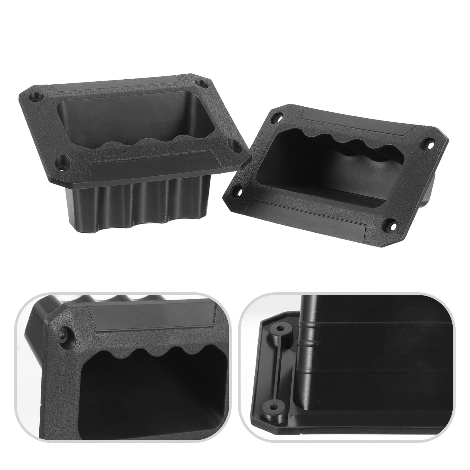 Lot de 8 Poignées Latérales en Plastique Noir pour Haut-Parleur 128X89 MM Poignées de Transport Robustes et Faciles à Saisir Remplacement pour Boîtier D’Enceinte Professionnel