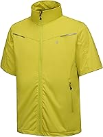 Vista 14 de Little Donkey Andy Chalecos ligeros Softshell para hombre, chaquetas de manga corta para golf, senderismo, correr