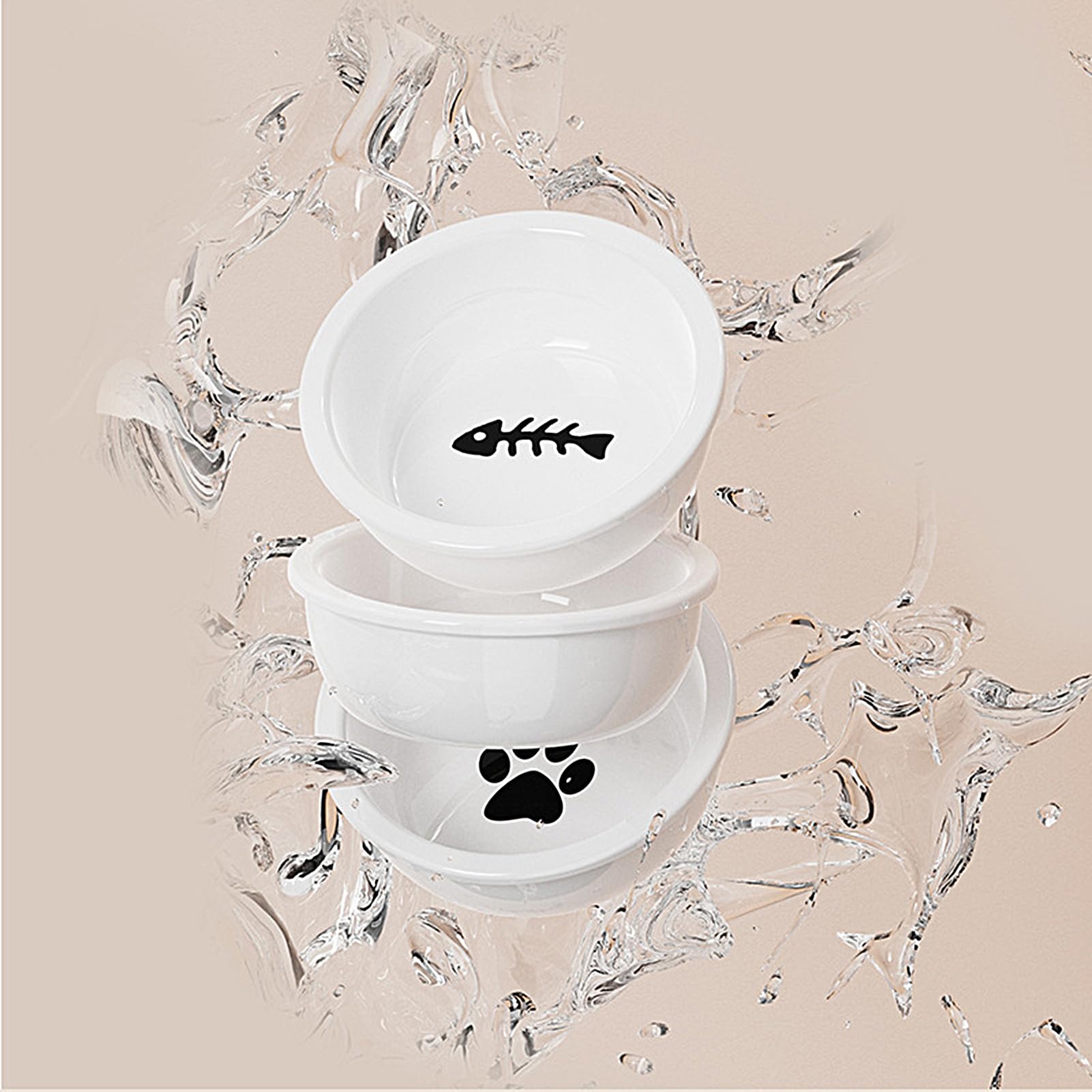 Ciotole Per Cani Rialzate - Per Cibo Per Gatti Stazione Di Alimentazione Per Cani | Mangiatoia Per Acqua Antiscivolo In Ceramica Per Cuccioli Di Di Piccola Taglia Per Animali Domestici