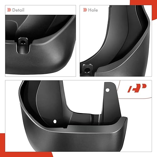 Miniatura 7 de A-Premium Juego de 4 unidades de guardabarros con accesorios compatibles con Honda CR-V 2012-2016, 2.4L, color negro, delantero izquierdo derecho y