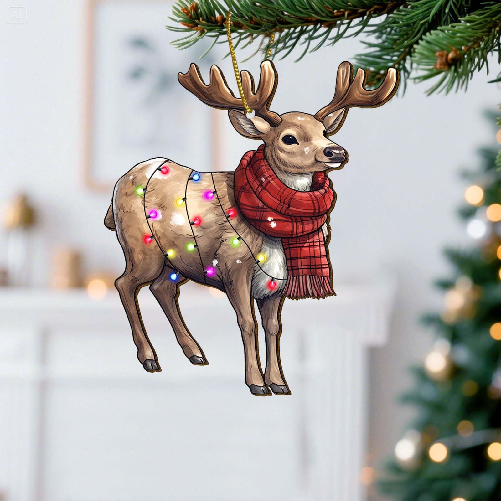 クリスマス装飾 鹿の模様の大人 クラフトクリスマス鹿像フィグリン