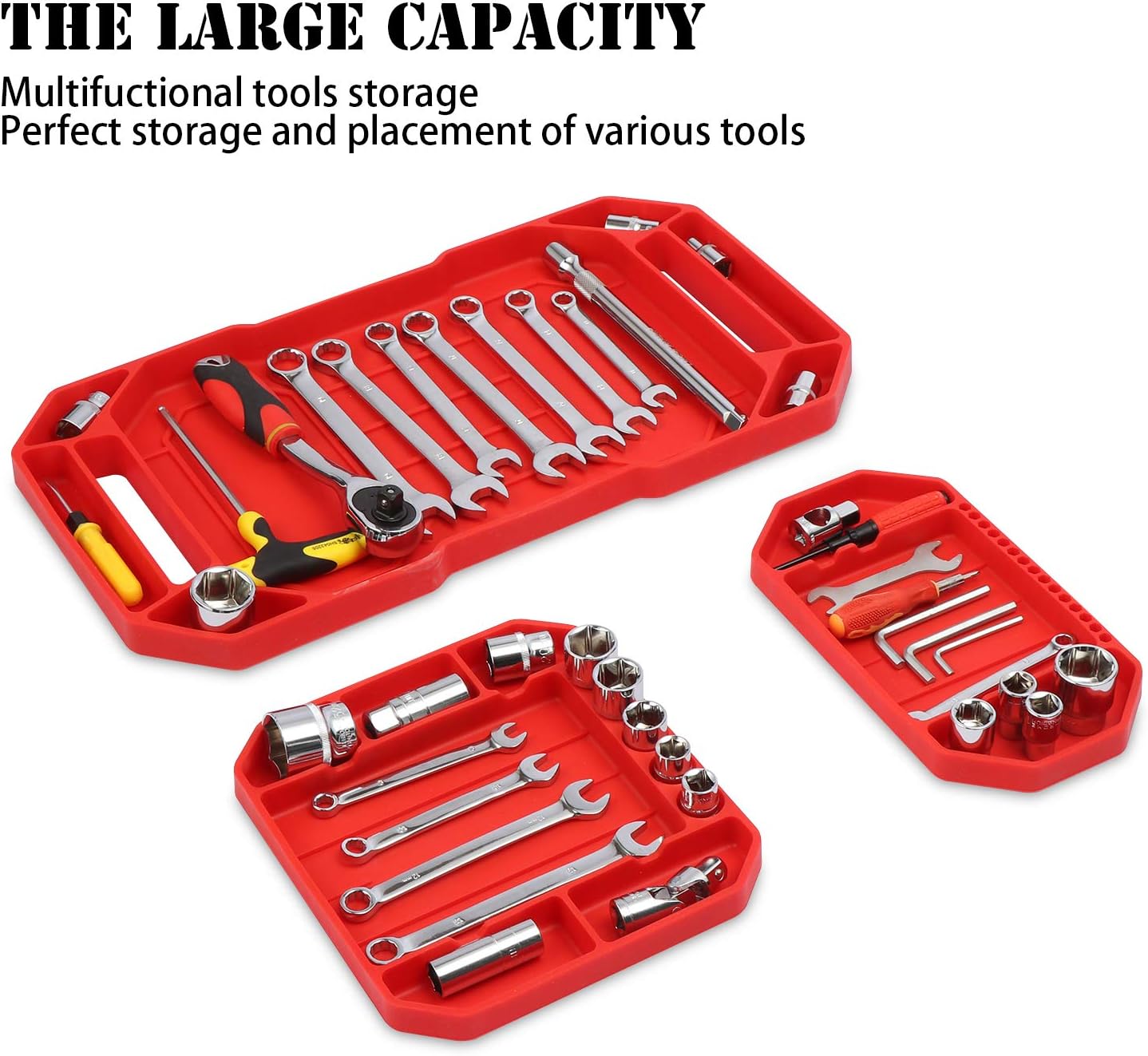 3pcs Flexible Tool Tray,Non-Slip Tool Storage,Silicone Rubber Tools Organizer,Multifunction Tool Holders : Automotive