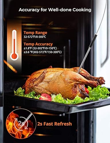 Vista 13 de Govee - Termómetro para carne, termómetro para alimentos inalámbrico, reloj temporizador con sondas Negro