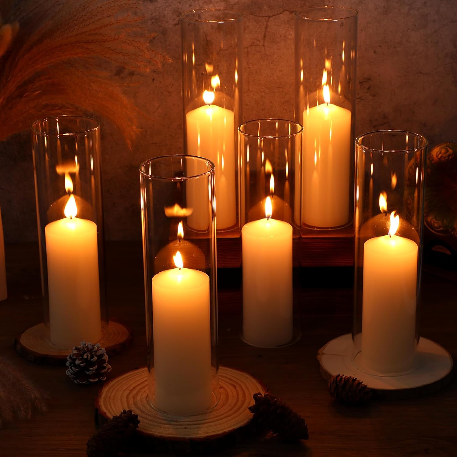 Conelist 6 Sets Open Ended Hurricane Candleholders with