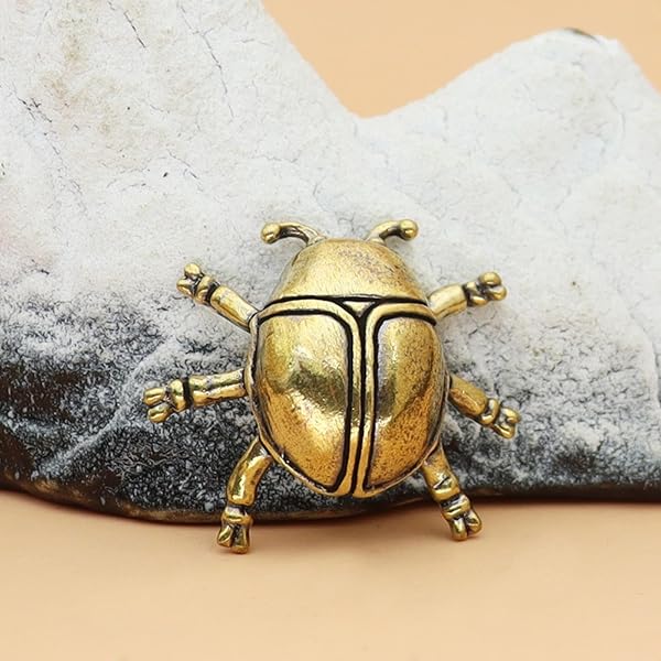 1 x Messing-Ameisen-Skorpion-Figur, massives Messing, Insektenkäfer, Statue, Sammlung, Desktop, kleines Ornament, Heimdekoration - 1