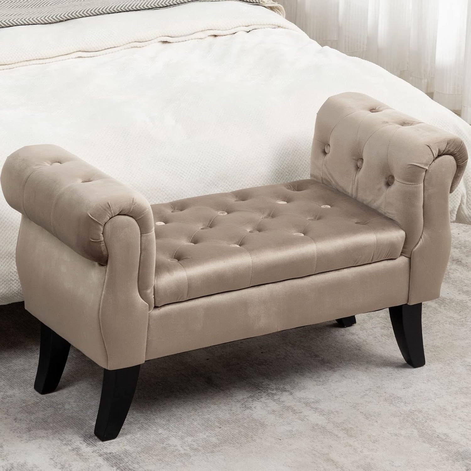 HANLIVES 40" End of Bed Bench,Storage Bench for Bedroom