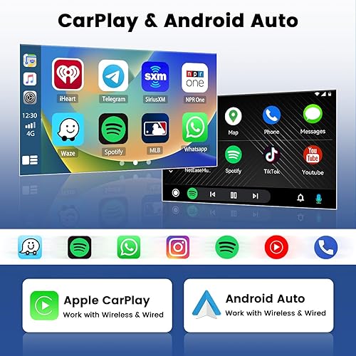 Miniatura 3 de Estéreo de coche Android 2G+32G para Toyota Tacoma 2005-2013, Apple CarPlay inalámbrico y Android Auto, pantalla táctil de 9 pulgadas, radio de