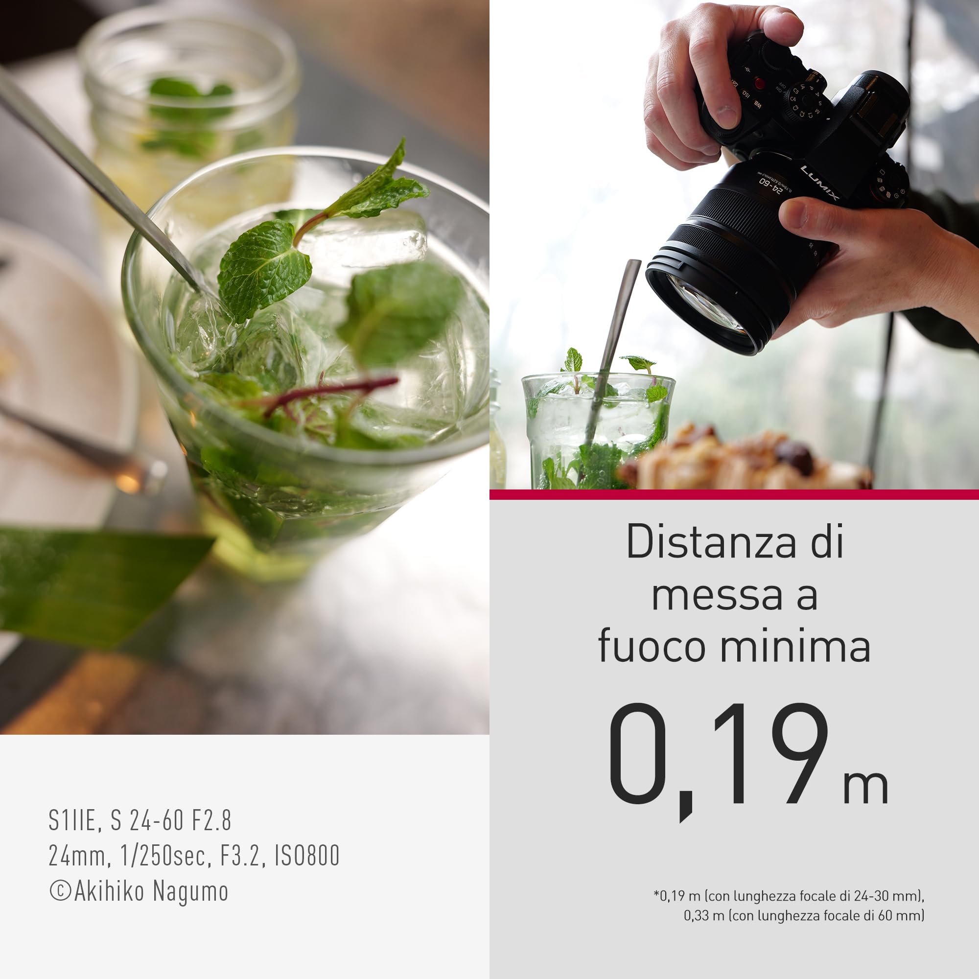 Panasonic LUMIX S Obiettivo 24-60mm, Montatura L, Obiettivo a Diaframma Costante F2.8 per Fotocamera Mirrorless Full Frame, Nero