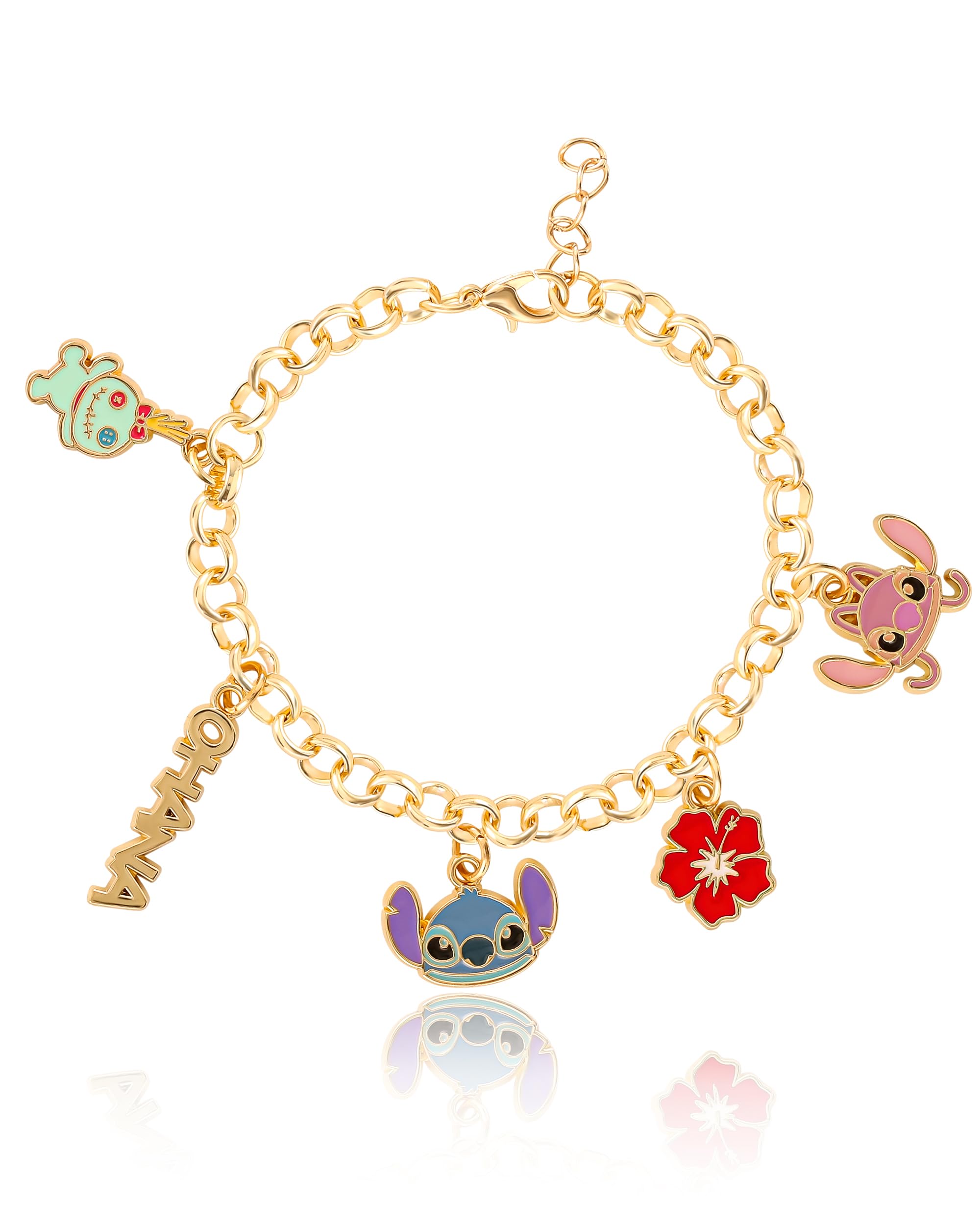 Disney Stitch Charm Bracelet for Women 7+1 Official License