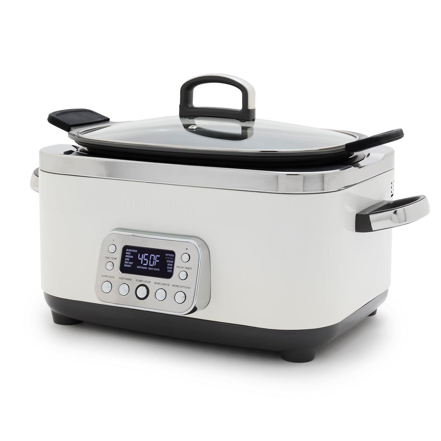 GreenPan Elite 14-in-1 Nonstick 6QT Electric Slow Cooker PFAS-Free Ceramic Multi-Cooker In-Pot Browning Dishwasher Safe Lid Removable Crock