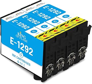 KING OF FLASH T1292 Multipack Ink Cartridges Replacement for Epson T1292 Compatible for Epson SX435W SX235W WF-3520 WF-3540 WF-7515 WF-7525, Epson SX425W SX445W SX535WD SX535WD BX305FW