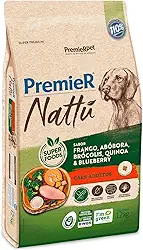 PremieR Pet Nattú Ração Seca para Cães Adultos de Todos os Portes Sabor Abóbora 12kg
