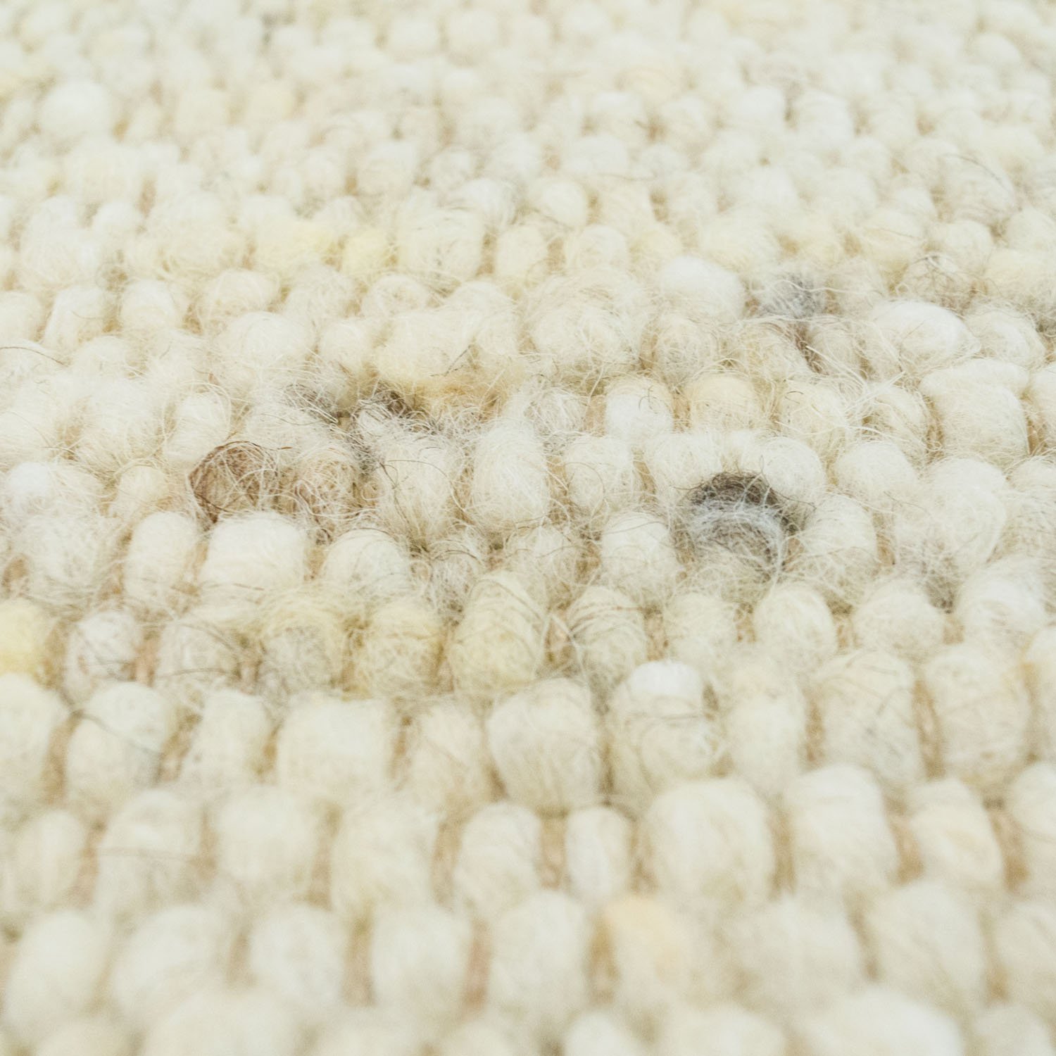 TacaHome Wollteppich Natur Handweb Teppich I Reine Schur-Wolle im Skandinavischen Design I Wohnzimmer Schlafzimmer Esszimmer Kinderzimer Büro | 70 x 130 cm Beige Meliert
