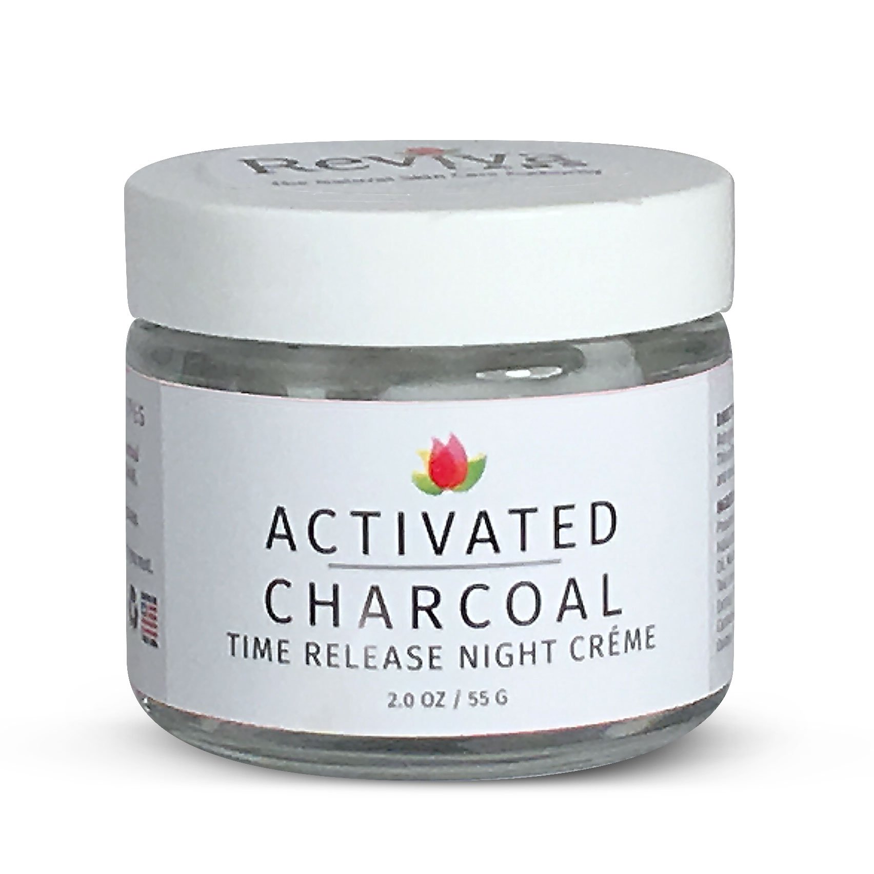 Reviva Labs Activated Charcoal Time Release Night Cream 55g/2oz - For All Skin Types