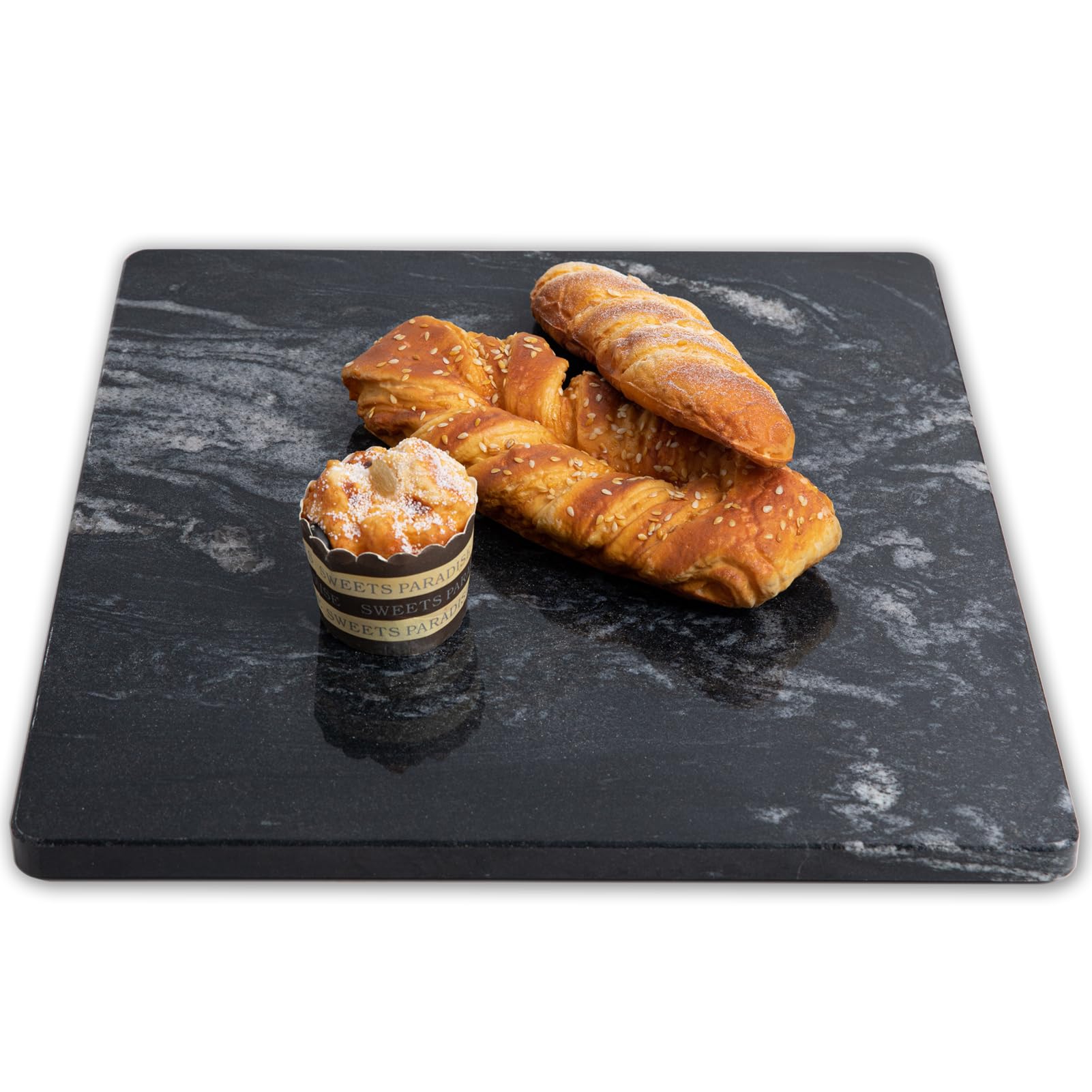 Planche à Découper En Marbre Antiadhésive - Multifonctionnelle Pour Charcuterie, Pâtisserie, Fromage - Pierre Décorative De Cuisine