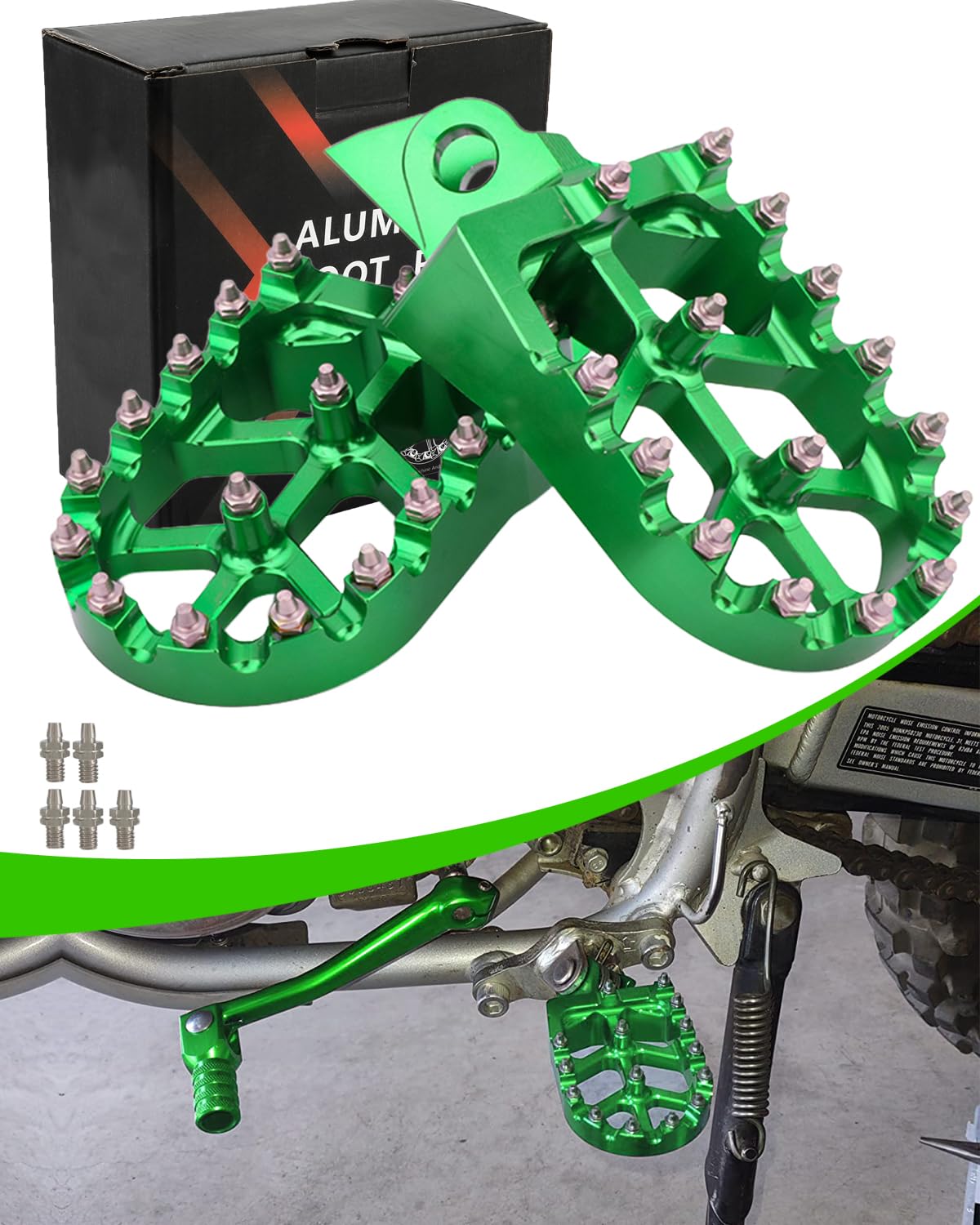 Amazon.com: JFG RACING Dirt Bike Foot Pegs Rest Pedal Footpeg for