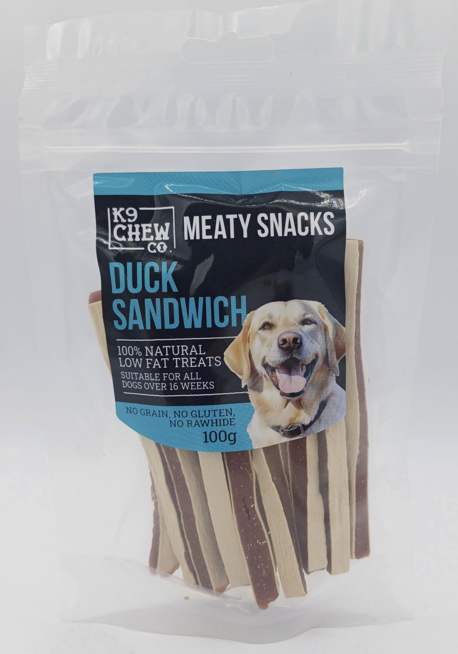 Meaty Snacks Duck Sandwich 100g100% Natural Low Fat Dog Treats and Training Aid