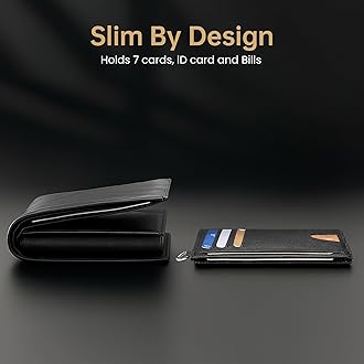 Mayski Slim Wallet, Credit Card Holder for Women, Minimalist Front Pocket RFID Blocking Card Cases, Small Wallet Women Men(Cross Black)