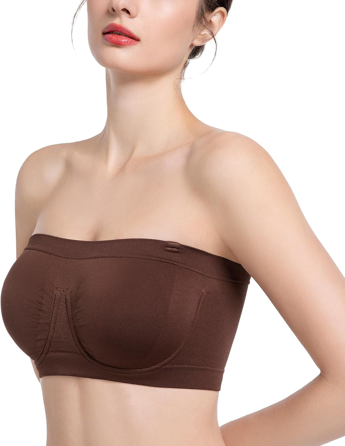 Women‘s Underwire Strapless Multiway Bra Bandeau Seamless Supportive Bras Non Padded Top - Image 9