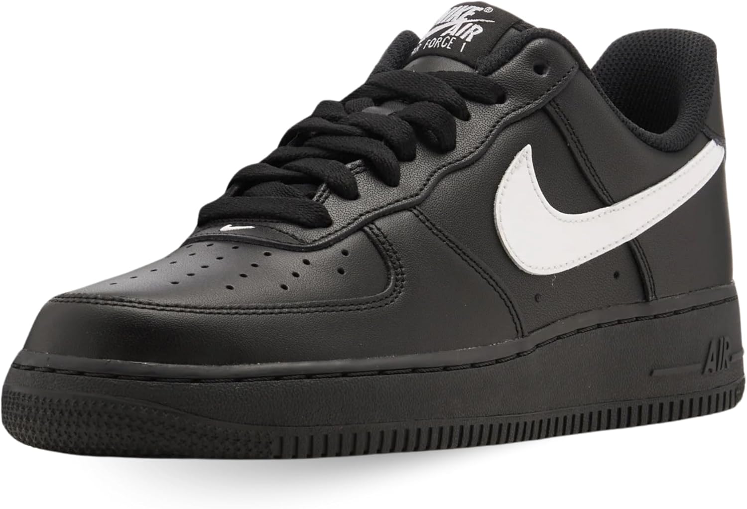men's air force 1 black swoosh