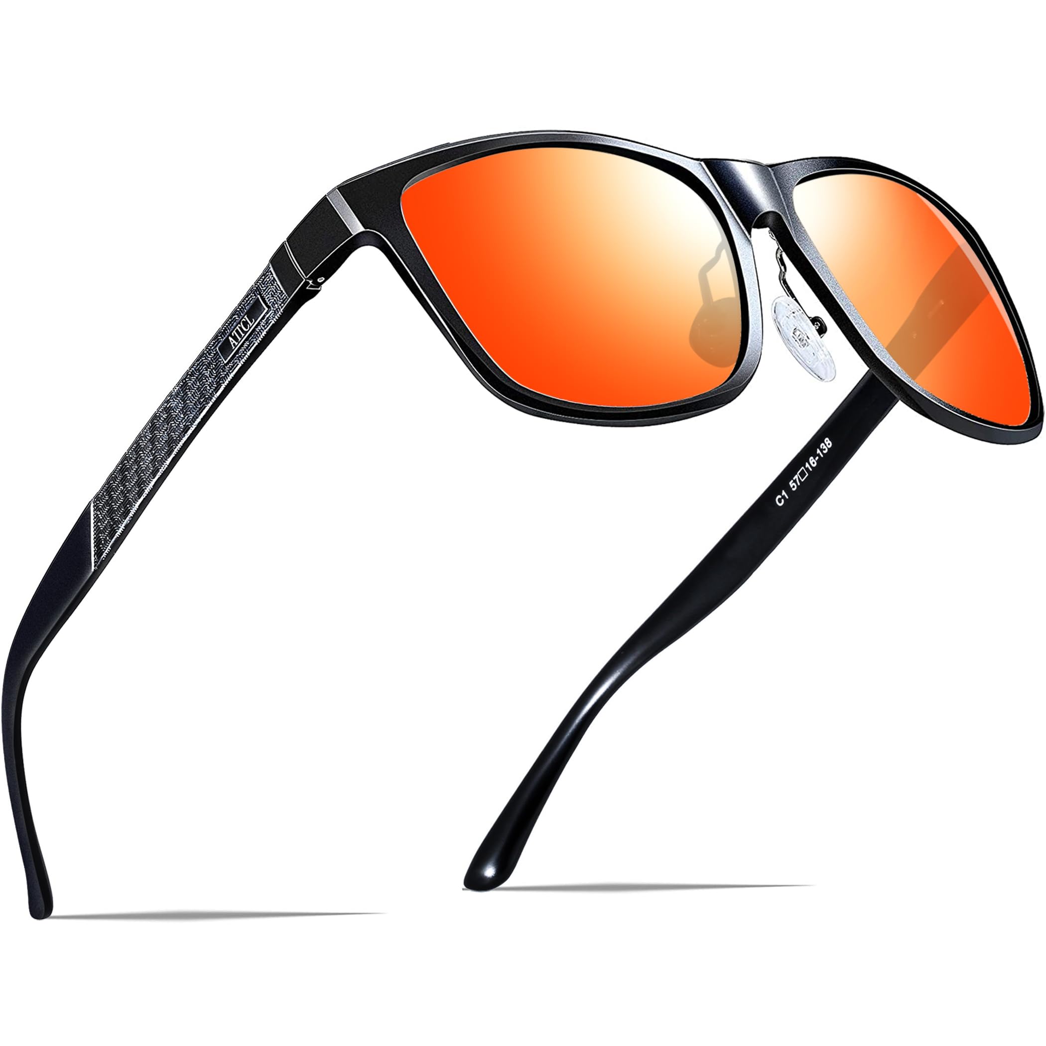ATTCL Polarised Sunglasses Mens for Driving: UV400 Protection Square Shades AL-MG Metal Frame HD TAC Lens Hiking Travel — view 8