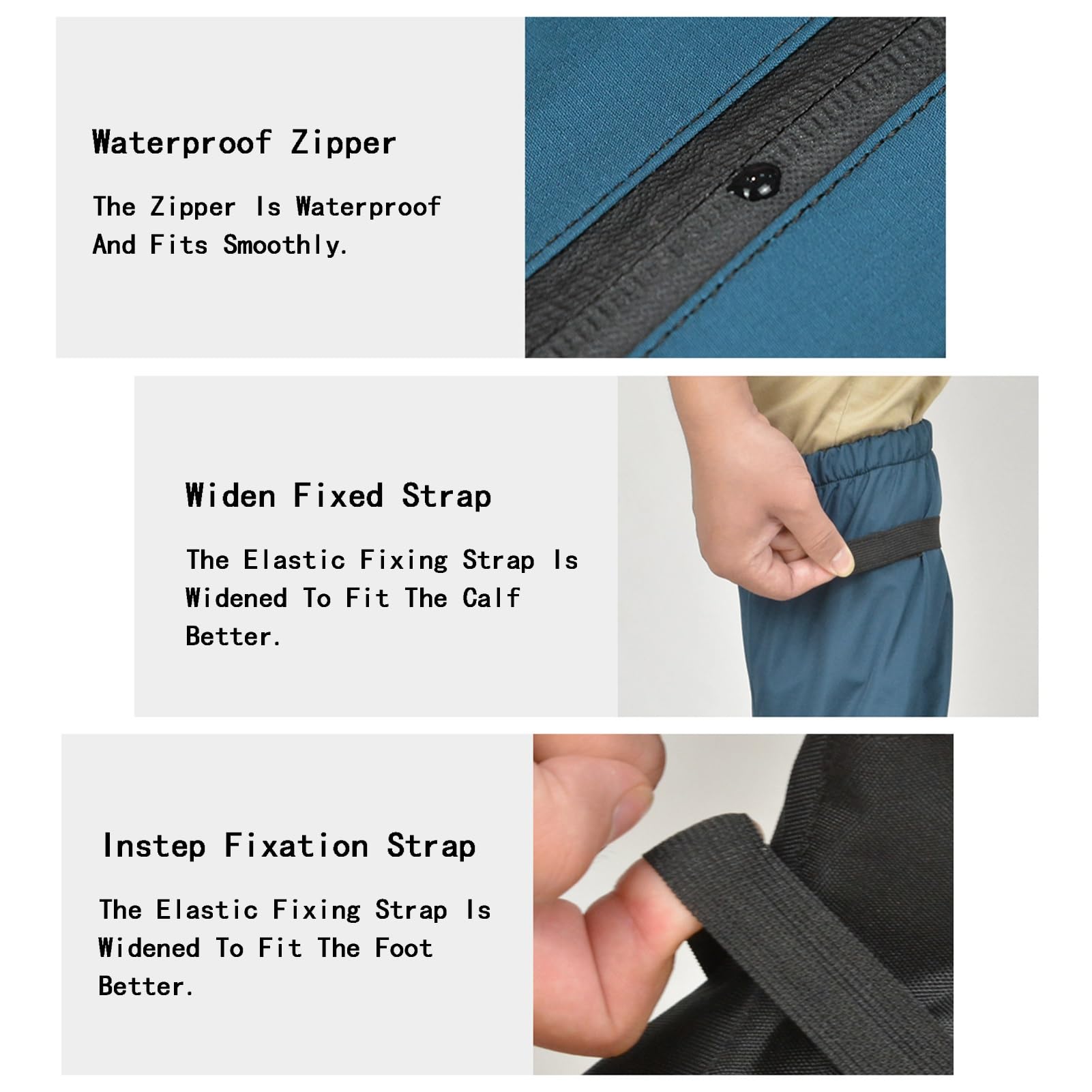 Polainas for piernas, todo incluido, antimordeduras de serpiente, polainas for raquetas de nieve, protección for piernas en bicicleta con bolsa de almacenamiento, adecuadas for cualquier mal tiempo (