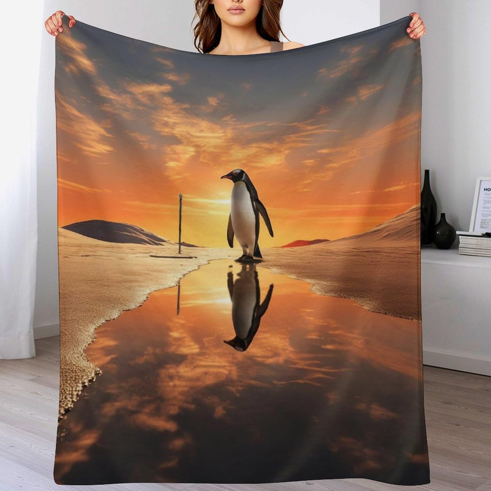 Couverture polaire manchot : fini le froid sur le canapé avec ce plaid épais 150x200