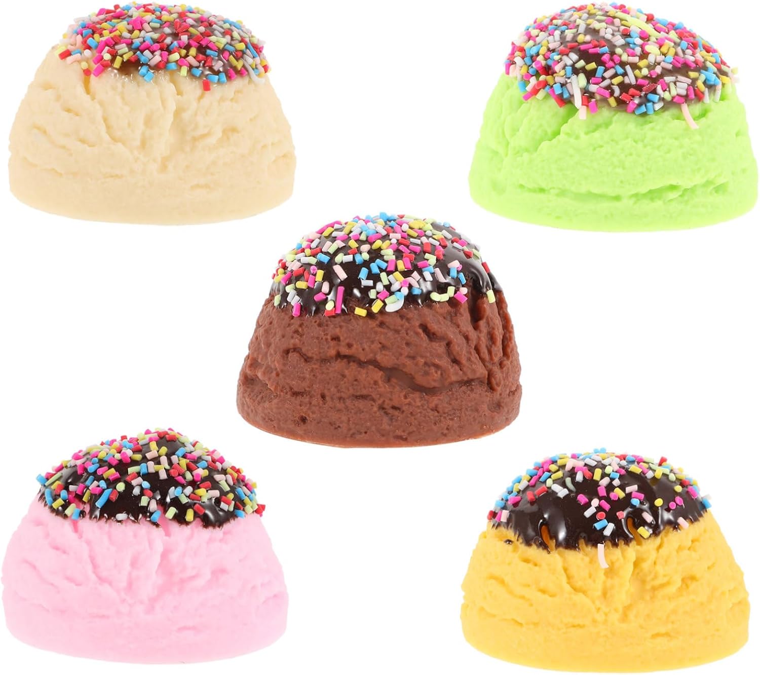 HANABASS 20pcs Ice Cream Birthday Party Favors Soft Shell Ice Cream Balls Prop Simulation Balls Models Material