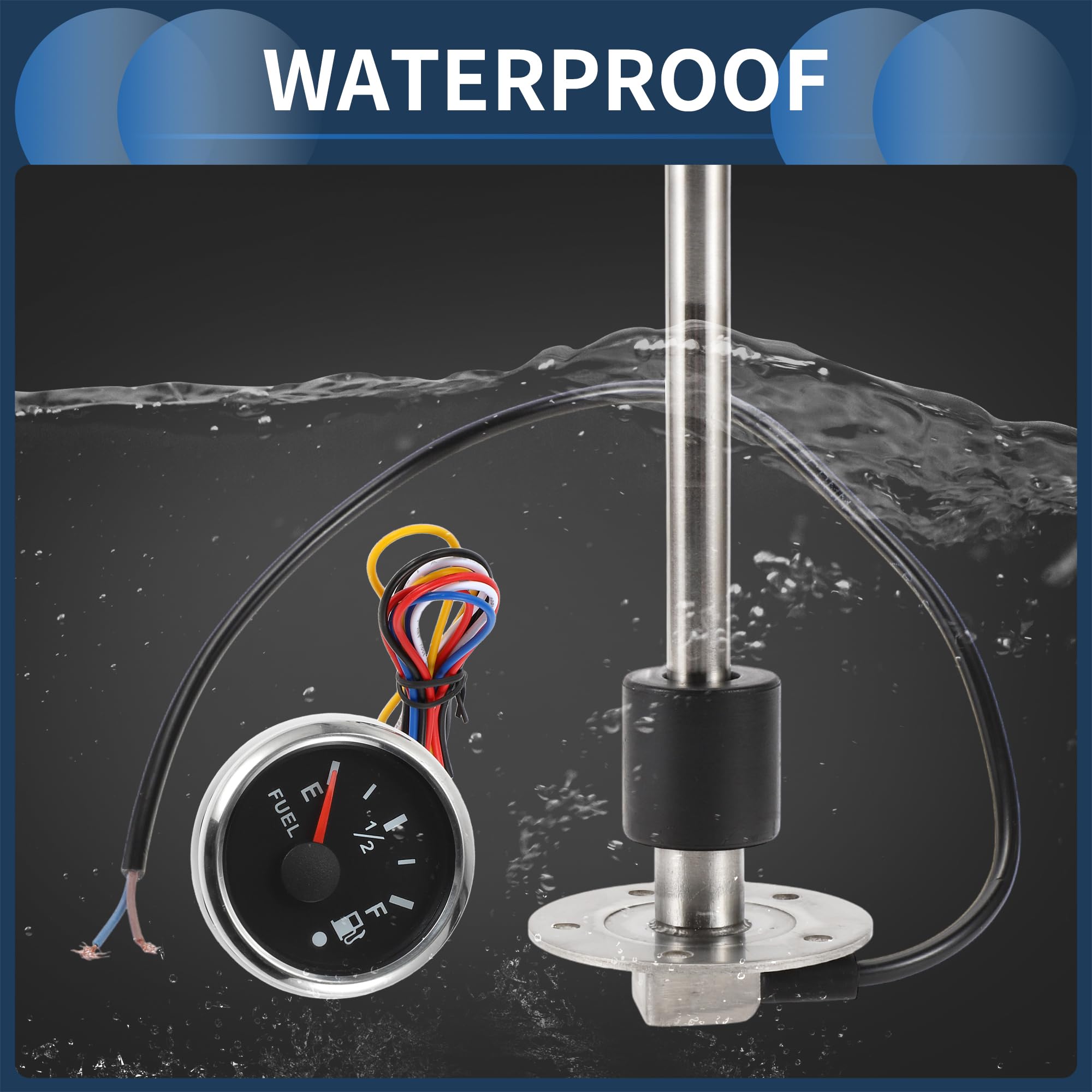 Jauge d'Envoi de Carburant pour Bateau, Voiture, Véhicule, Réservoir de Carburant, Unité d'Envoi de Niveau de Carburant, Émetteur de Réservoir d'Essence d'Eau 500mm